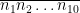 \overline{n_1 n_2 \ldots n_{10}}