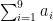 \sum_{i=1}^9 a_i